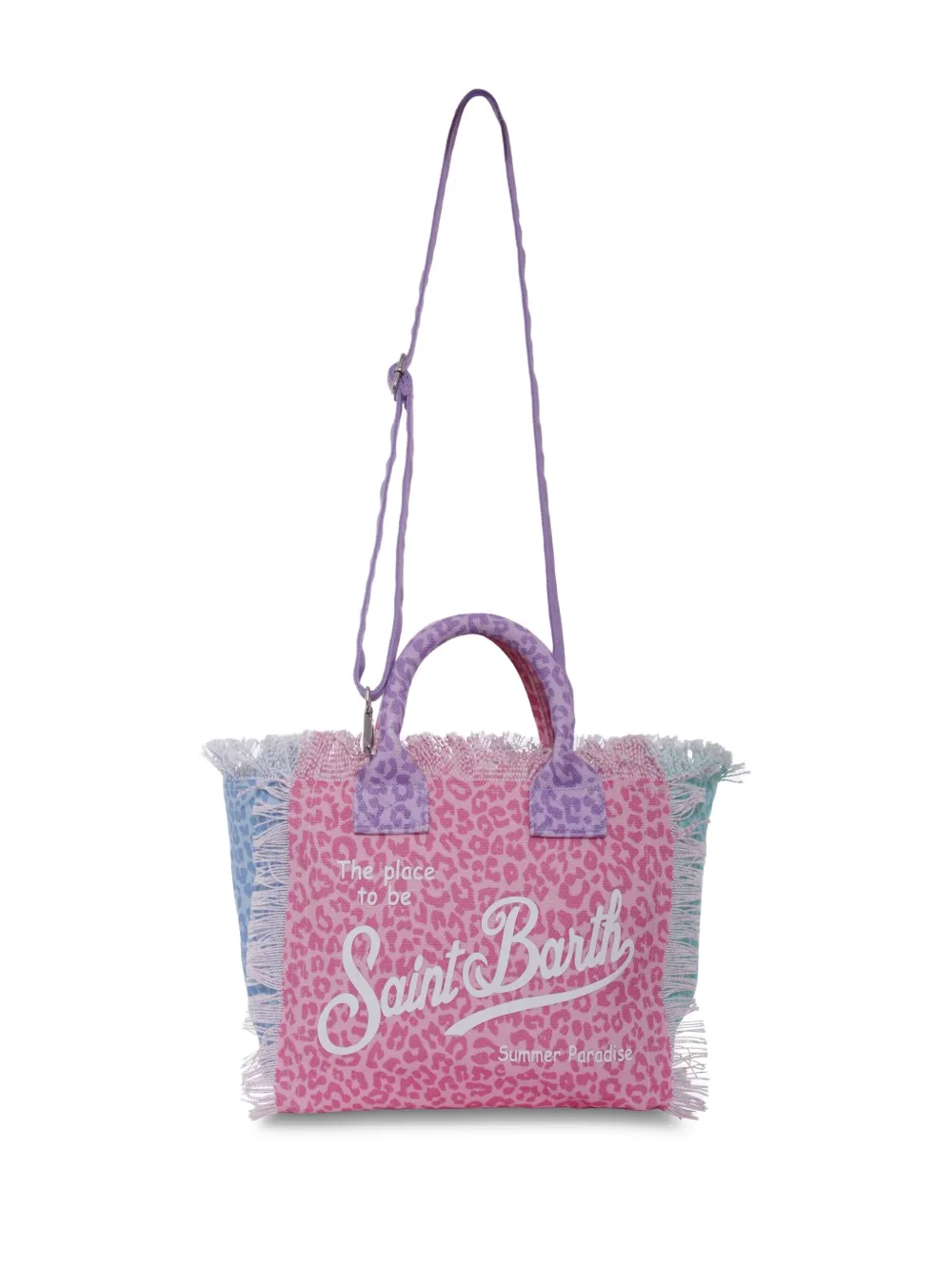 Mc2 Saint Barth Logo-print Beach Bag In Purple