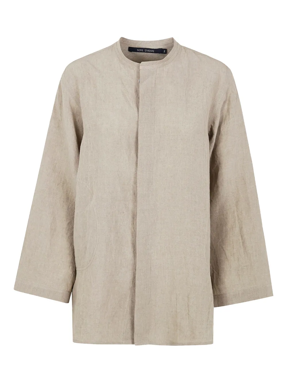 Sofie D'hoore blouse en lin | tons neutres | Image 1