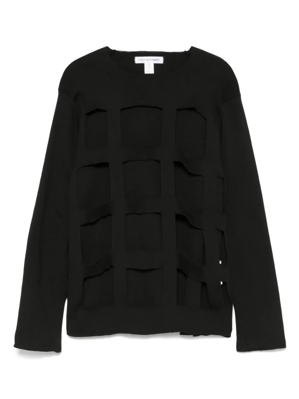 Comme Des Garçons Shirt カットアウト セーター - ブラック Comme Des Garçons Shirt カットアウト セーター - ブラック
