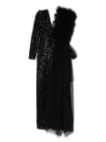 Alchemy x Lia Aram ruffle-detail gown - Black
