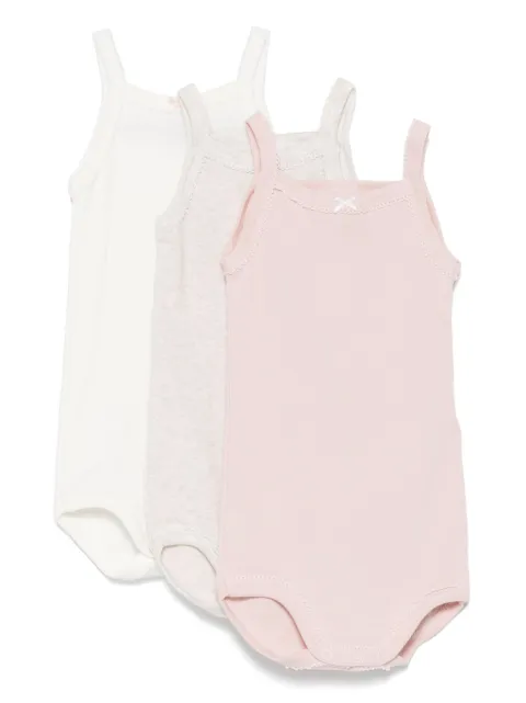 Petit Bateau bodies de algodón (set de 3 piezas)