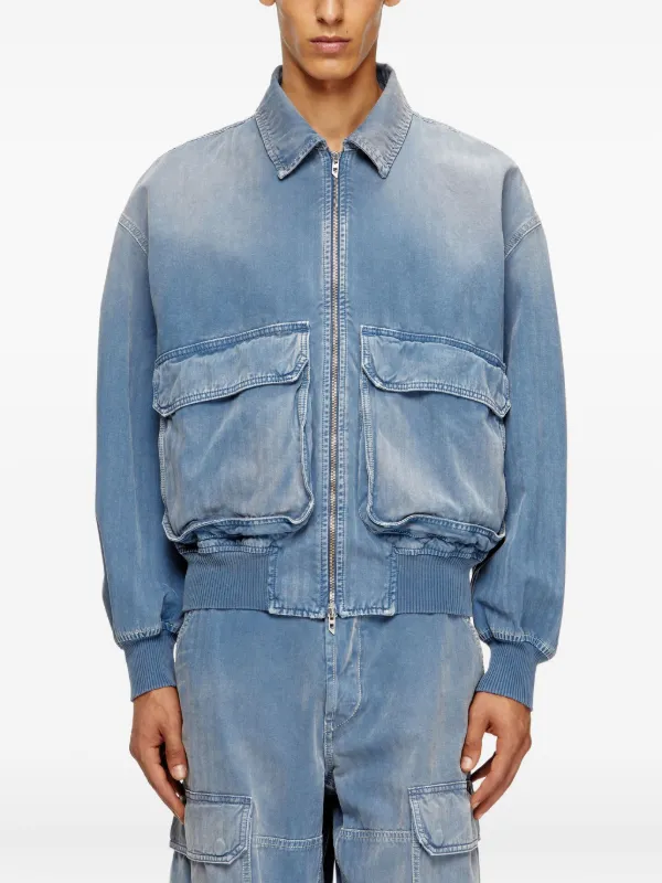 DIESEL デニムジャケット デニムブルー　美品 Diesel D-Kurz ジップ デニムジャケット | ブルー | FARFETCH JP