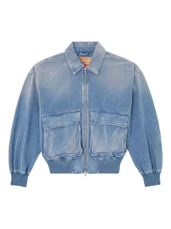 Diesel D-Kurz ジップ デニムジャケット | ブルー | FARFETCH JP