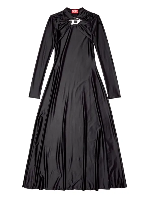 Diesel D-Iamo twist-neck long-sleeve midi dress