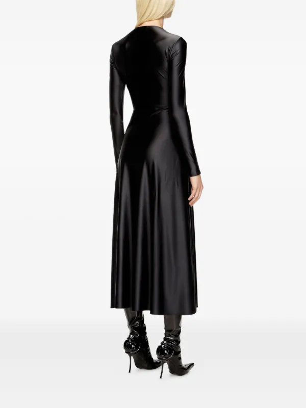 Diesel D-iamo Twist-neck Midi Dress - Black