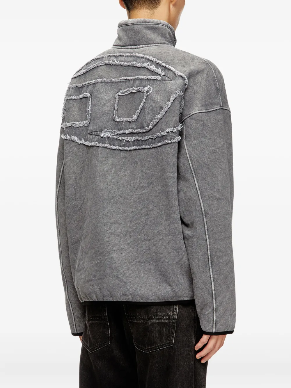 Diesel Zip-up Sweatshirt With Inner Lining In Gray