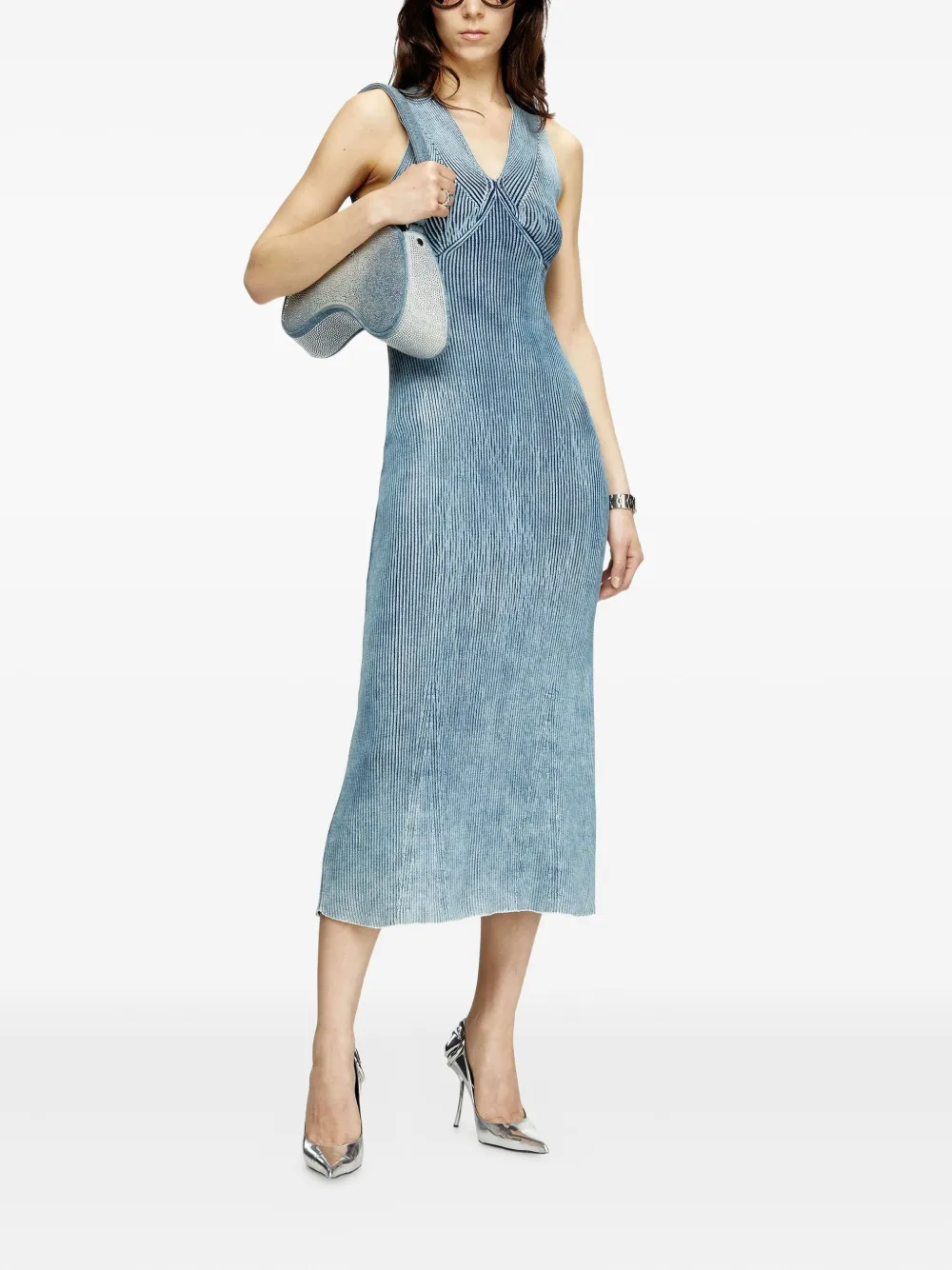 Diesel M-Milong midi-jurk Blauw