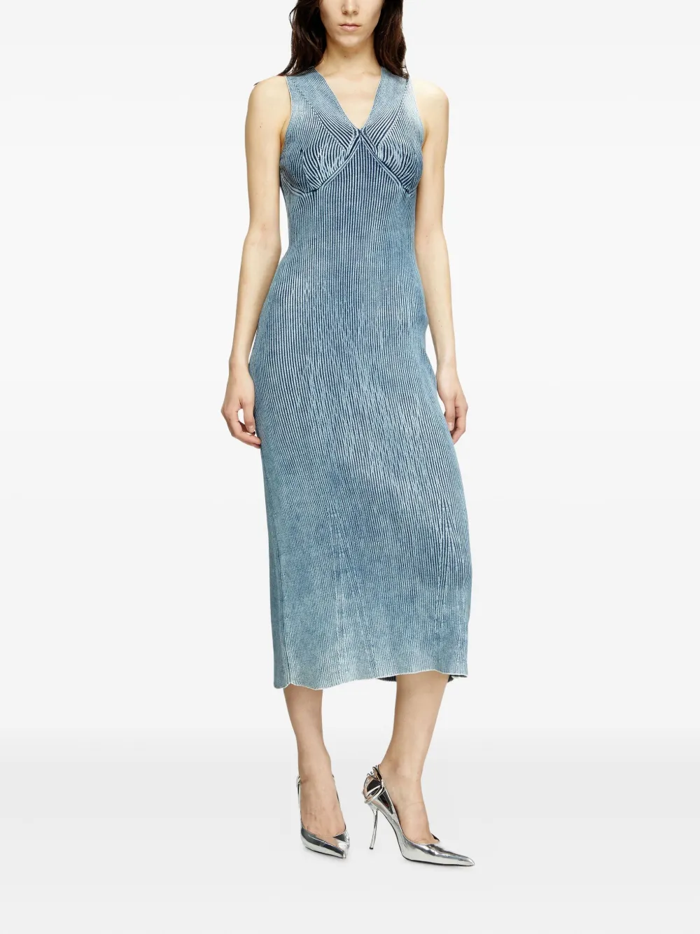 Diesel M-Milong midi-jurk Blauw