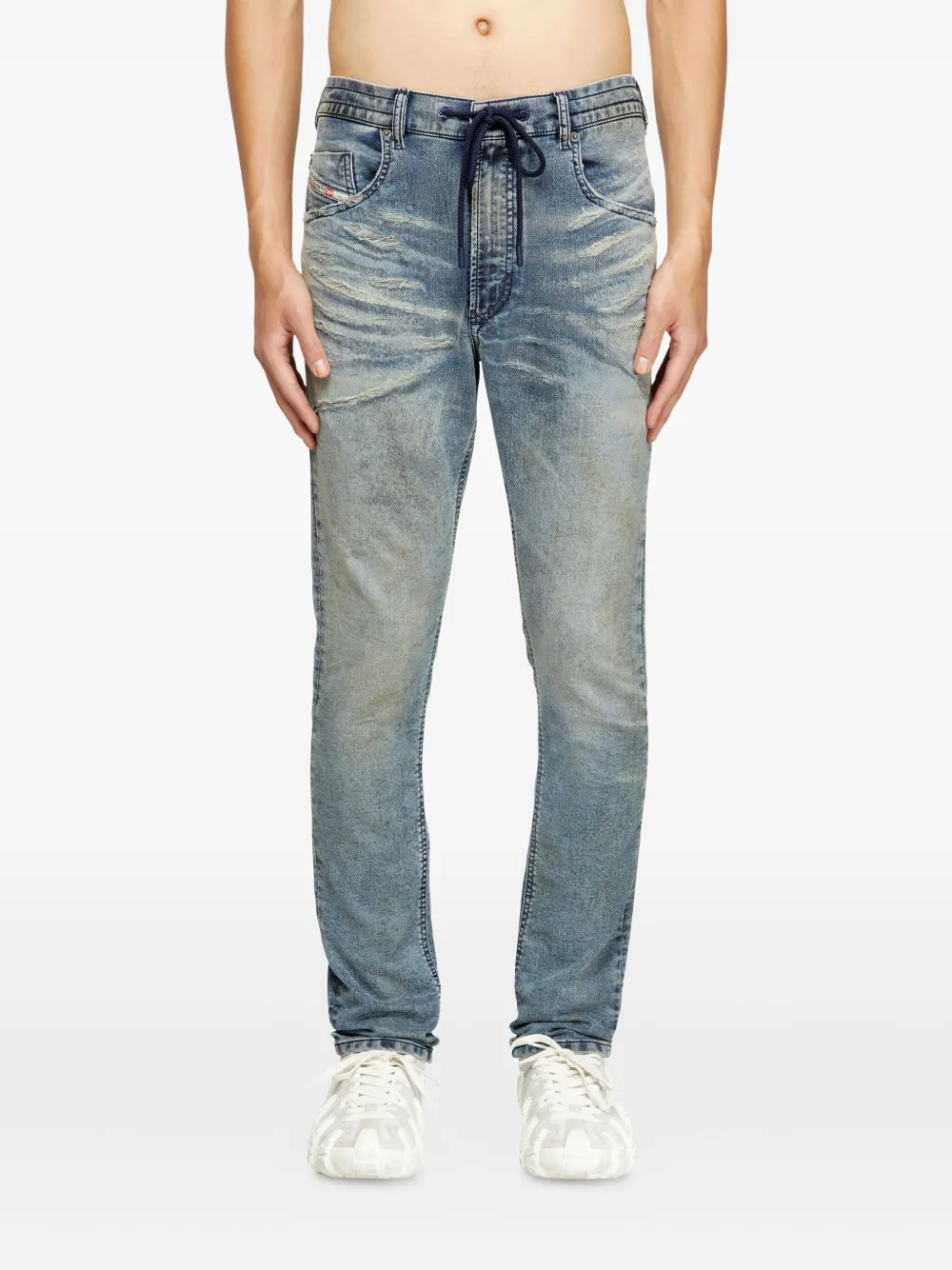 Diesel 2030 D-Krooley jeans met trekkoord Blauw