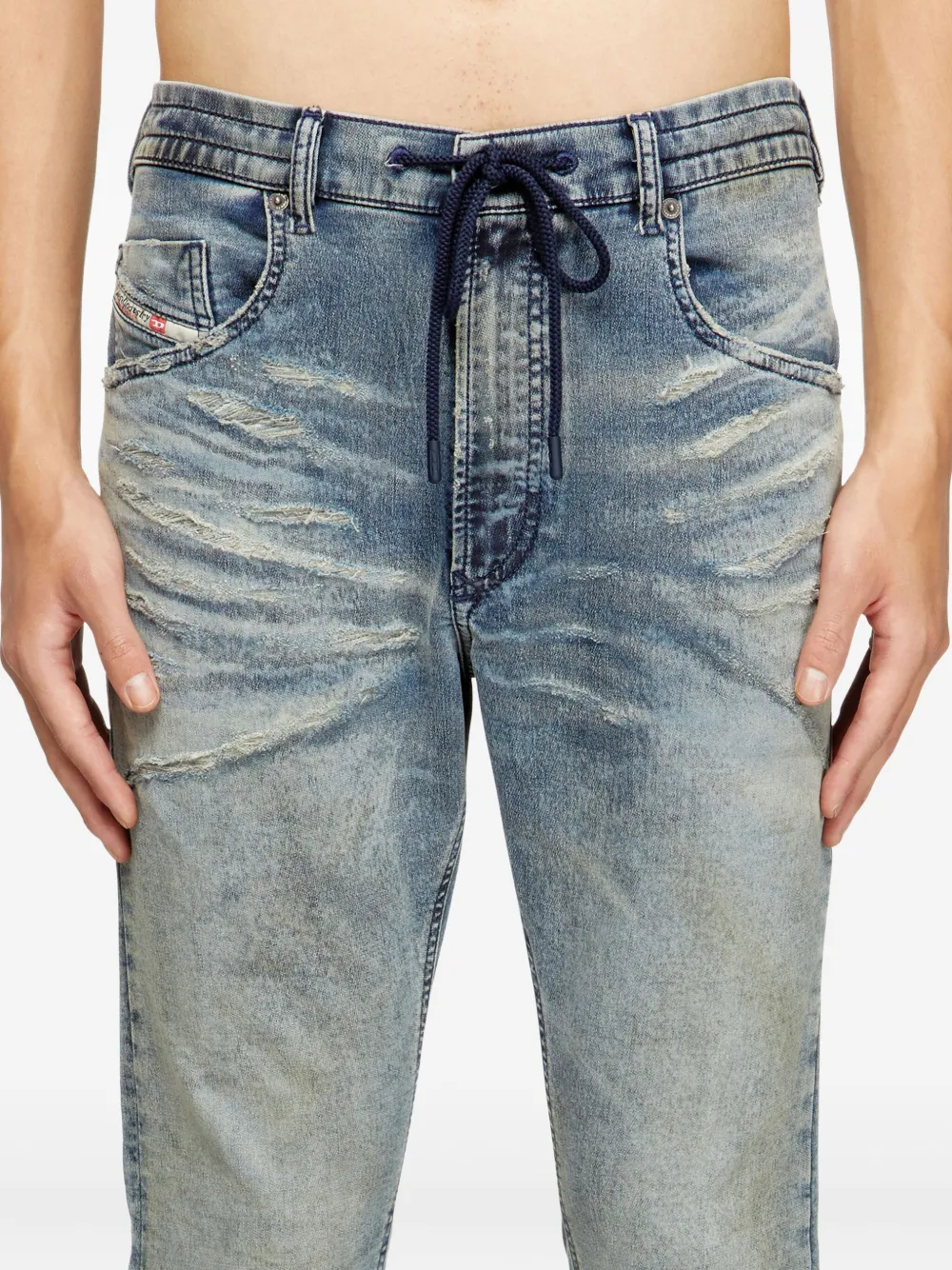 Diesel 2030 D-Krooley jeans met trekkoord Blauw