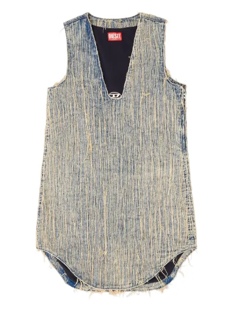 Diesel De Laris frayed V-neck asymmetric day dress