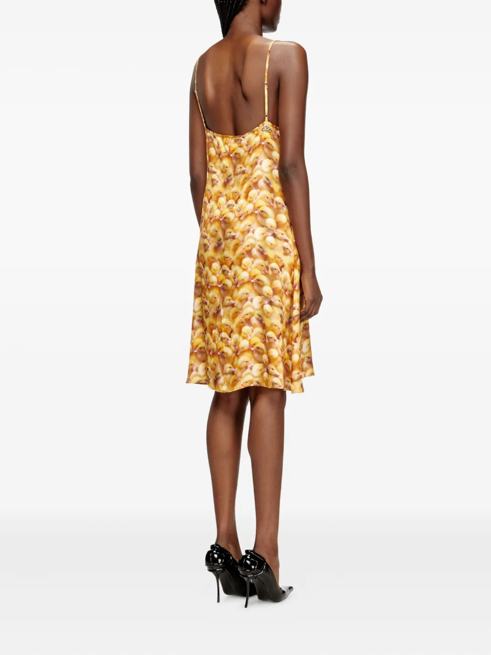 Diesel D-Ulcet midi-jurk met print Geel