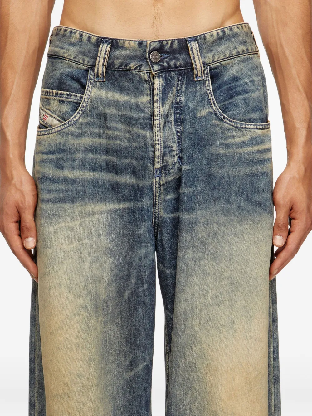 Diesel 1997 D-Enim gebleekte jeans Blauw