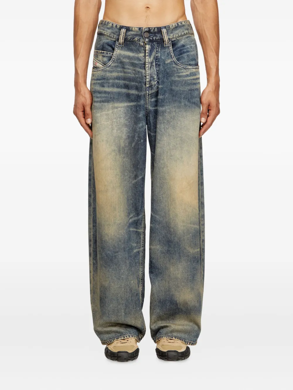 Diesel 1997 D-Enim gebleekte jeans Blauw