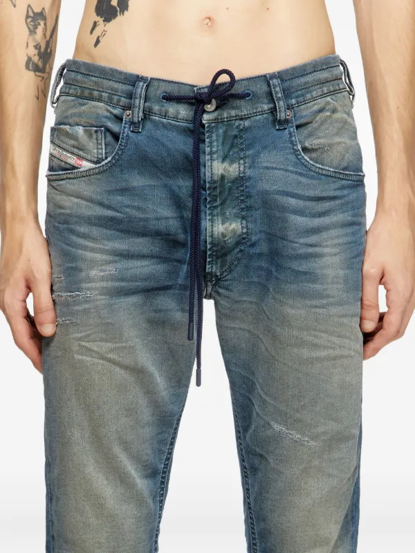 ディーゼル ドローストリング付きブルーデニム Diesel ドローストリング ジーンズ | ブルー | FARFETCH JP