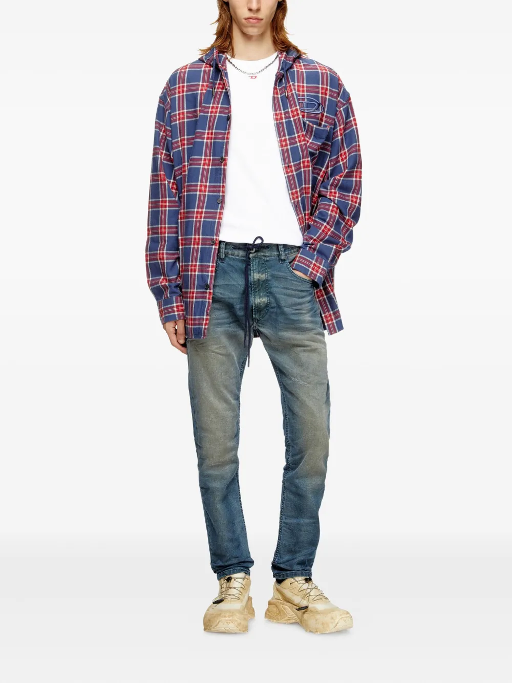 Diesel Jeans met trekkoord - Blauw