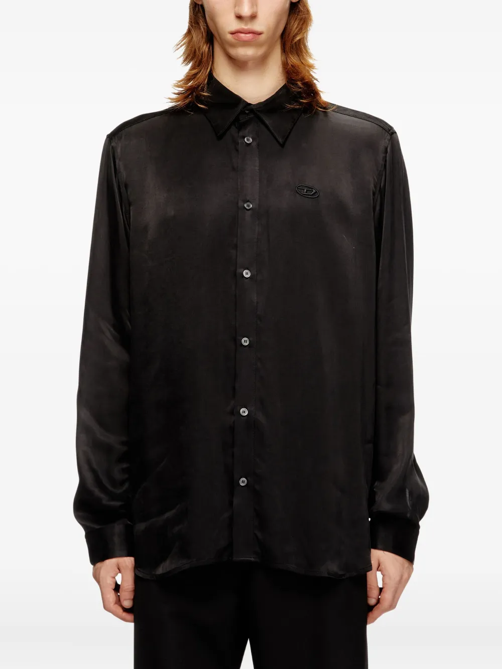 Diesel logo-detail shirt Zwart