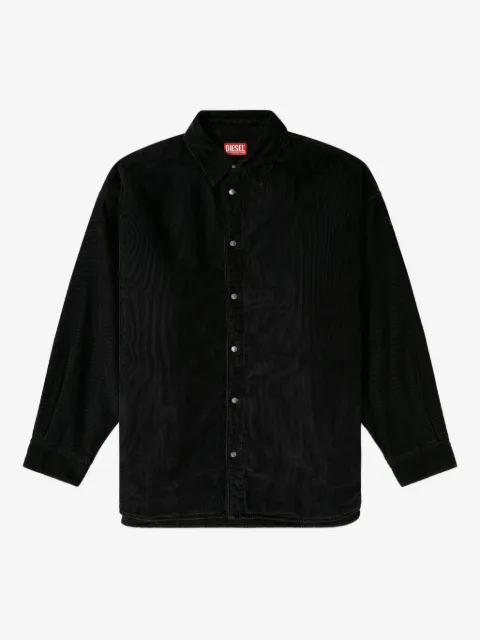 Diesel camisa S-Baggy-Padd-Hgbk de pana con mangaslargas