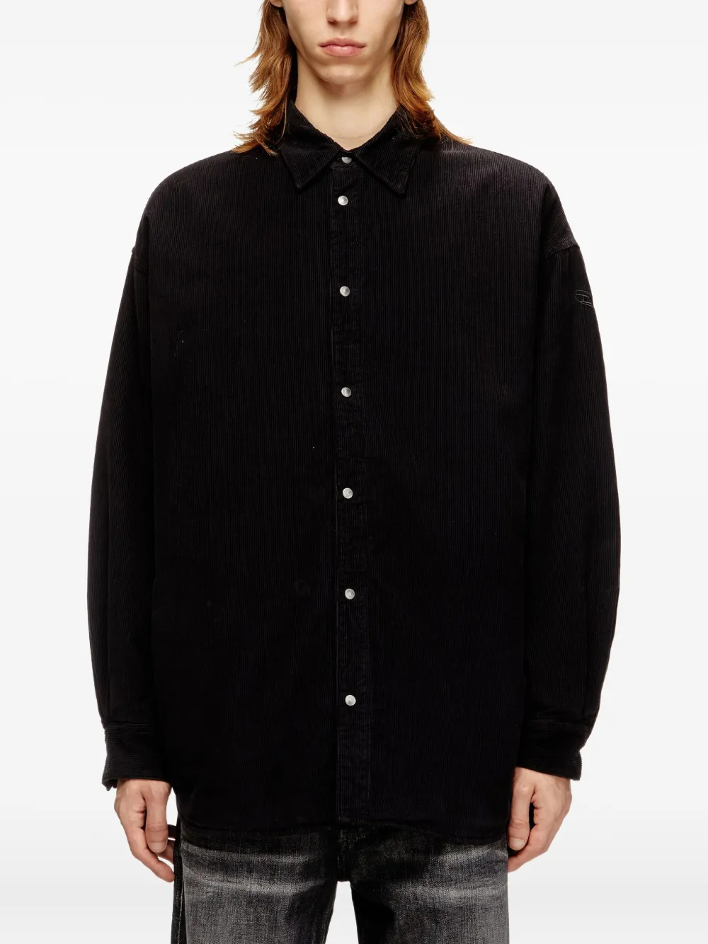 Diesel Ribfluwelen overhemd Zwart