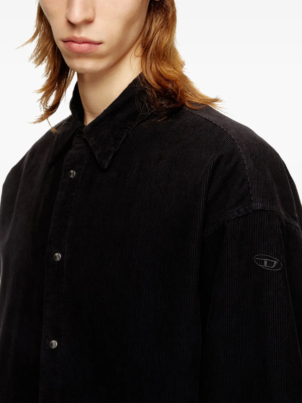 Diesel Ribfluwelen overhemd Zwart