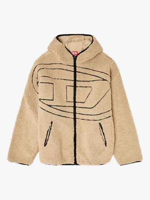 Diesel S-Zat logo-detail teddy hoodie