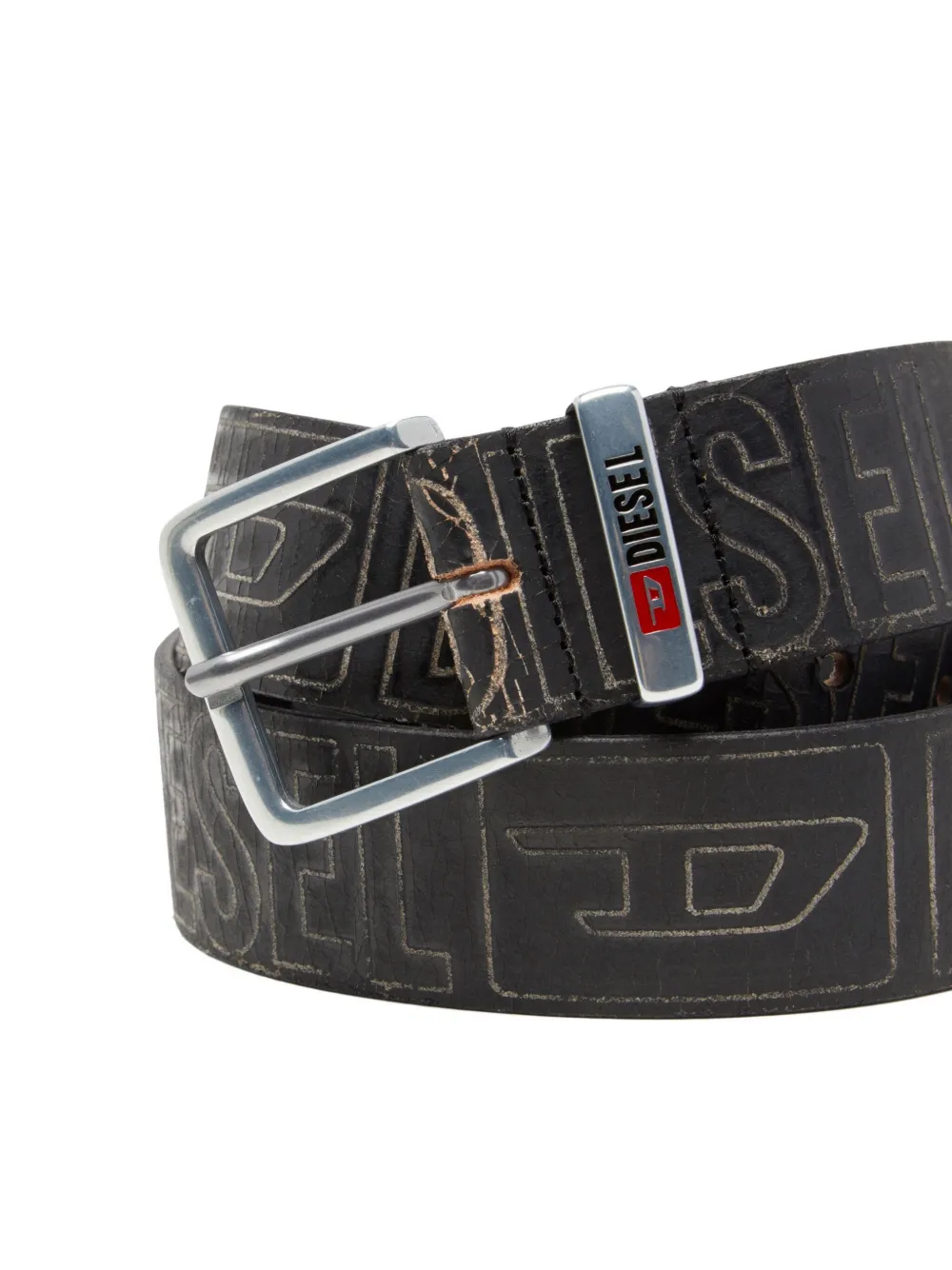Diesel B-biscotto Belt In Gray