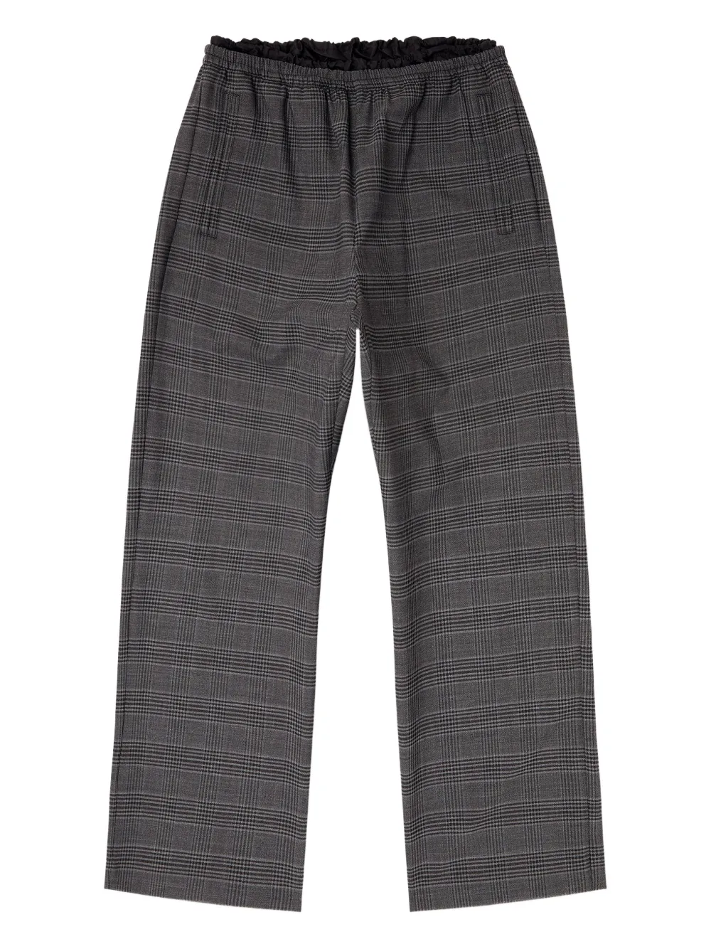 Diesel elasticated-waist checked trousers Grijs