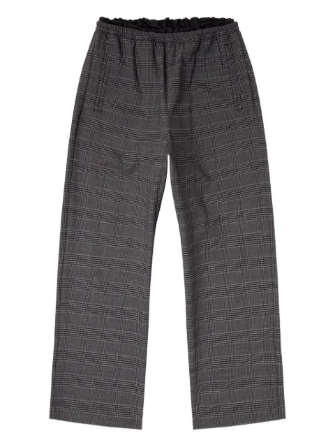 Diesel elasticated-waist checked trousers