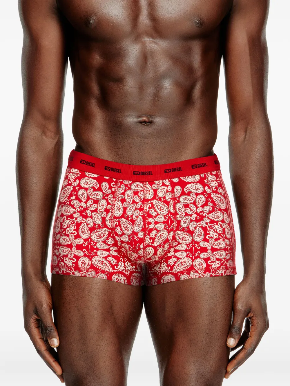 Diesel Drie Damien boxershorts met logoband Rood