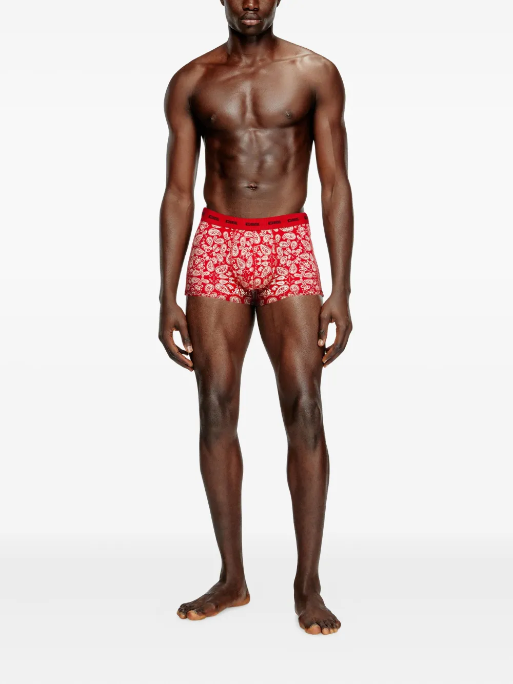 Diesel Drie Damien boxershorts met logoband Rood