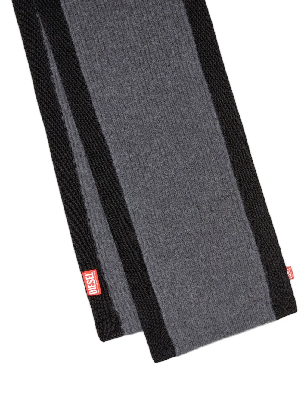 Diesel K-Lollo ribbed scarf Grijs