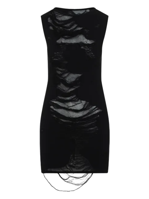MM6 Maison Margiela فستان ميني بتأثير ممزق
