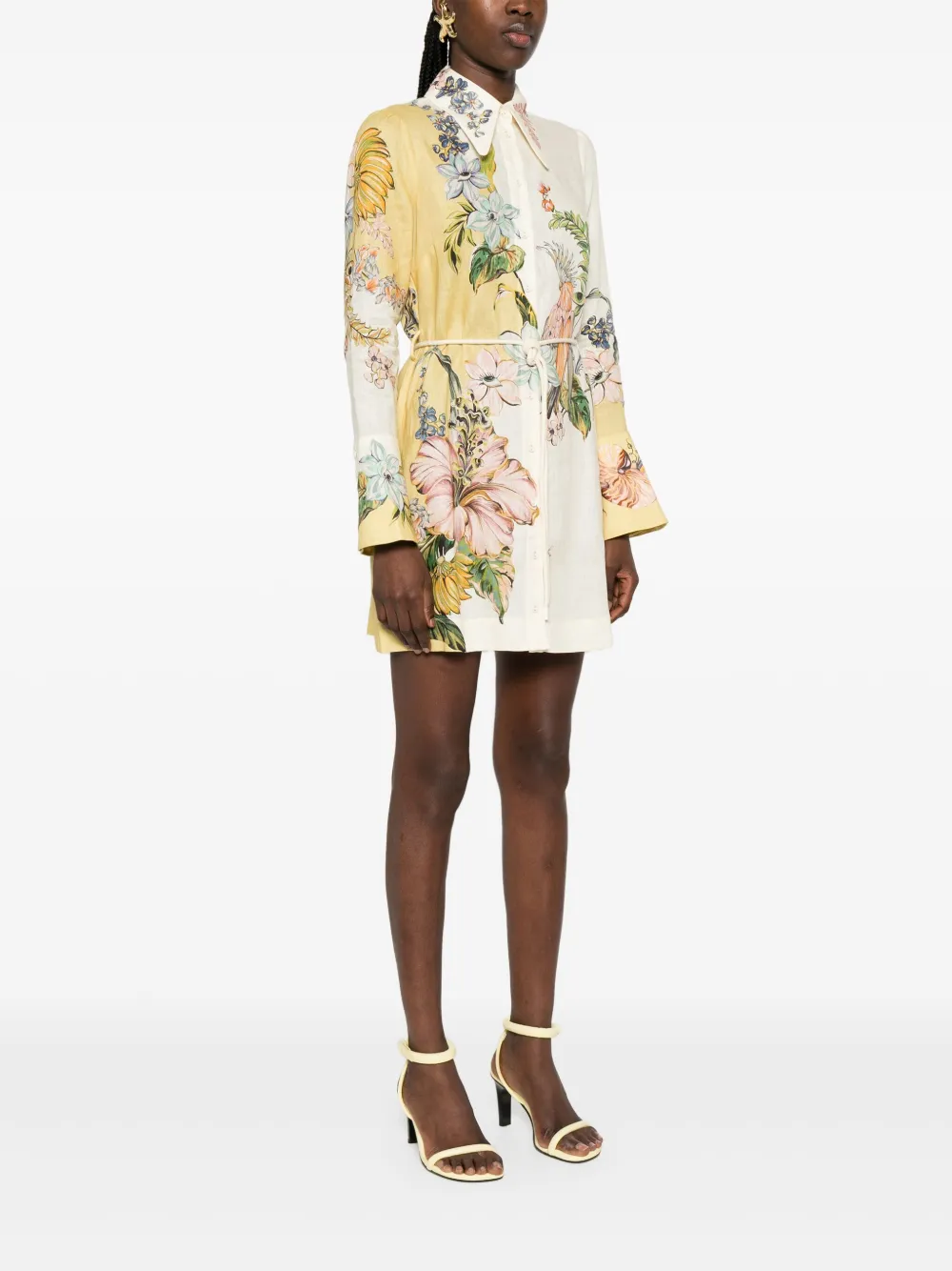 ALEMAIS Oleander mini-jurk Beige