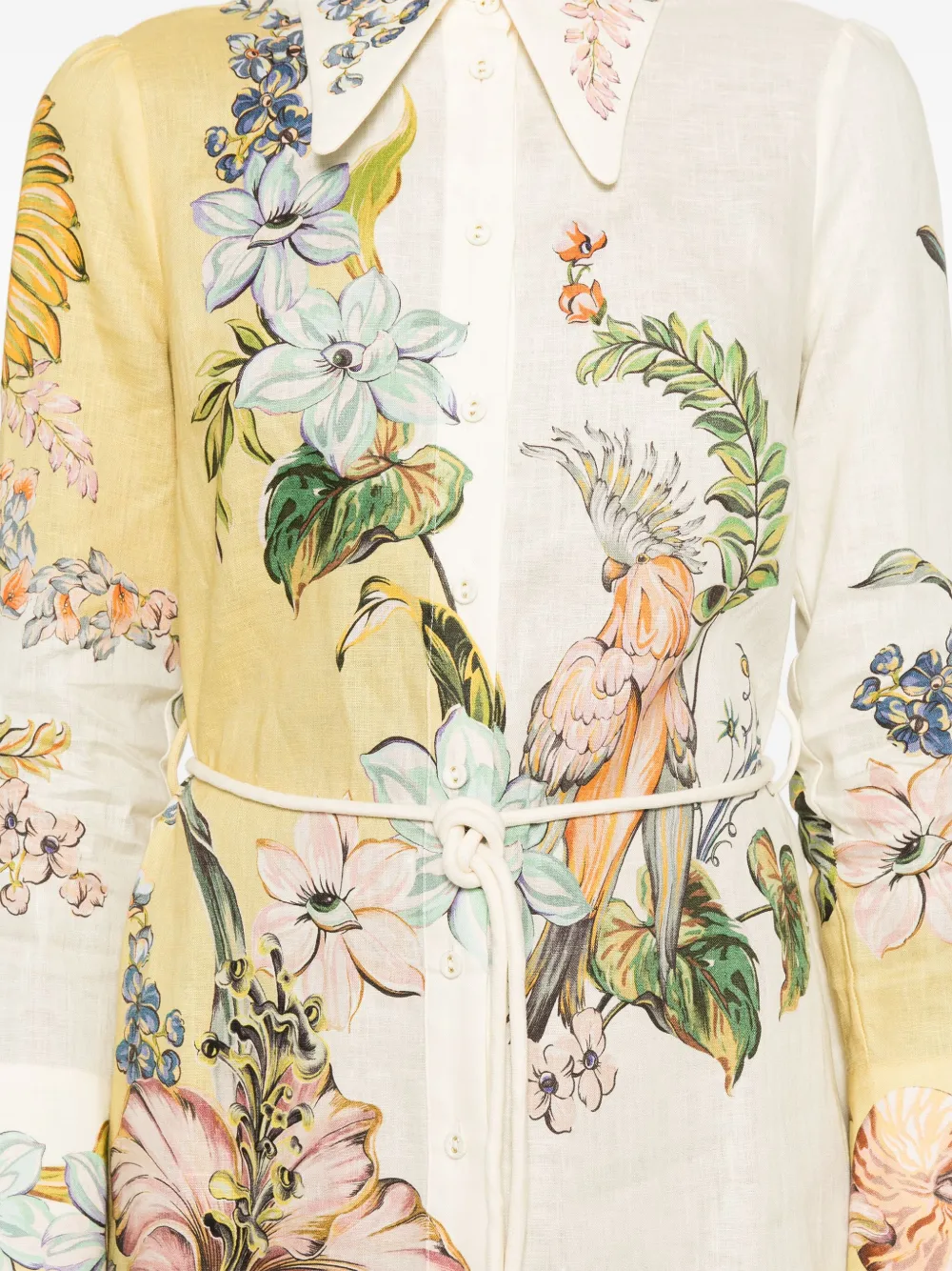 ALEMAIS Oleander mini-jurk Beige