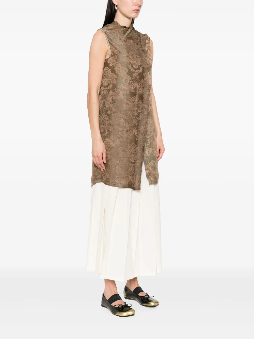 Shop Uma Wang Tum Top In Brown