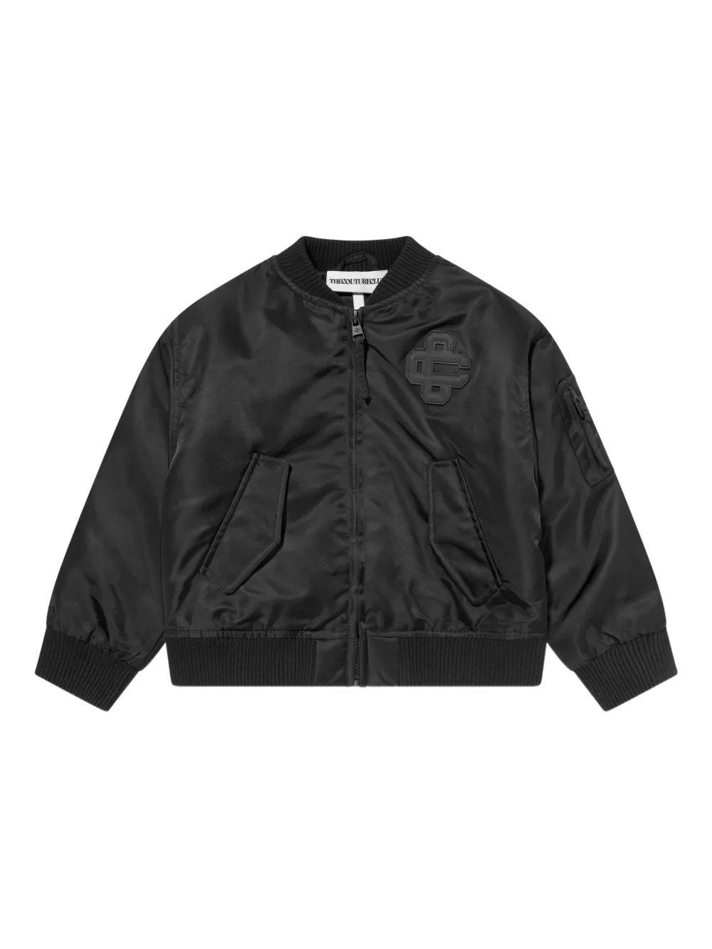 THE COUTURE CLUB KIDS Bomberjack met logoplakkaat Zwart
