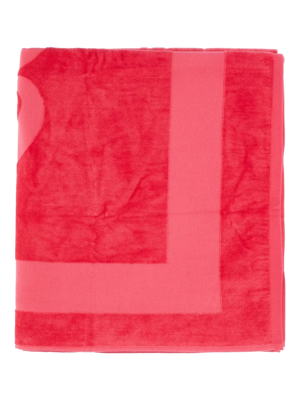 Sundek Strandlaken met logo-jacquard Rood