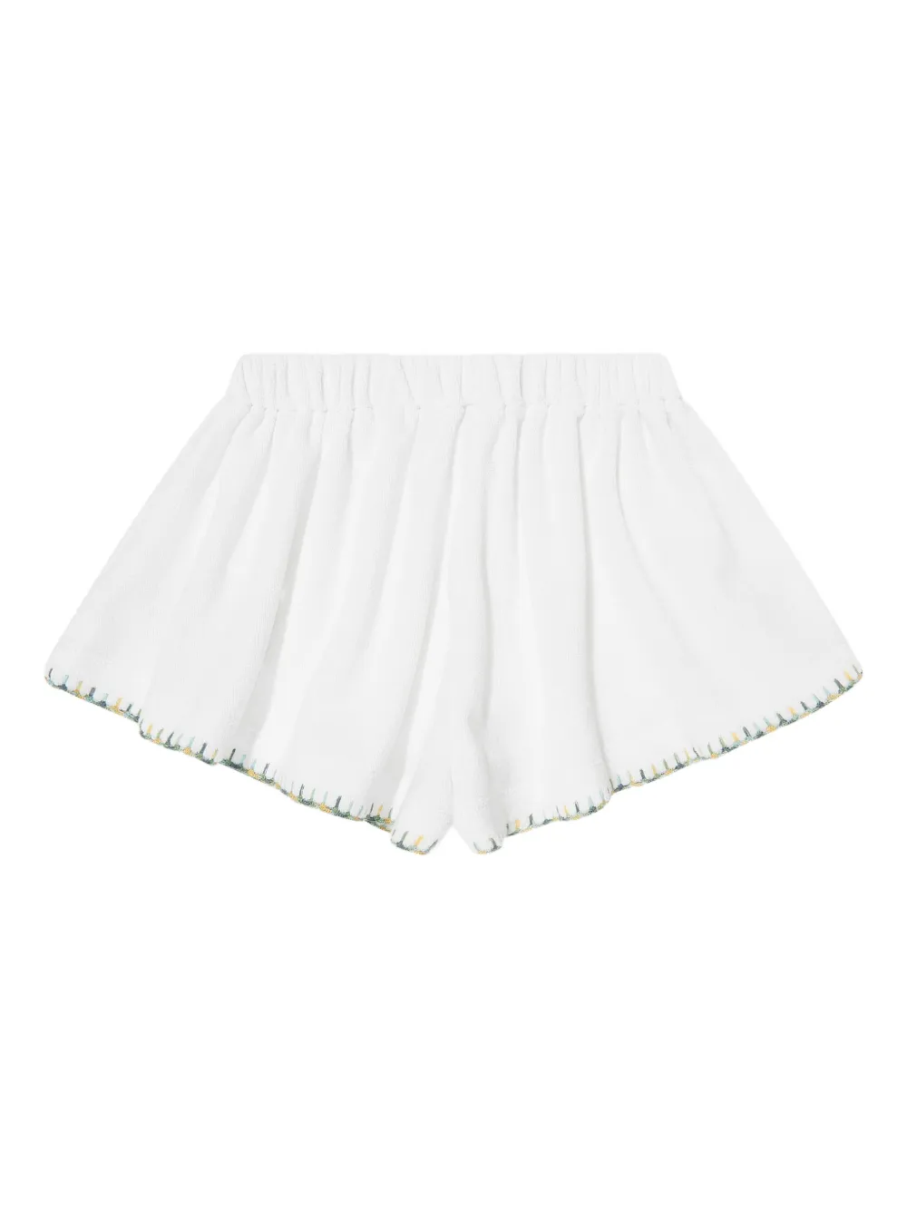 ZIMMERMANN Kids Tallow badstof shorts met borduurwerk Wit