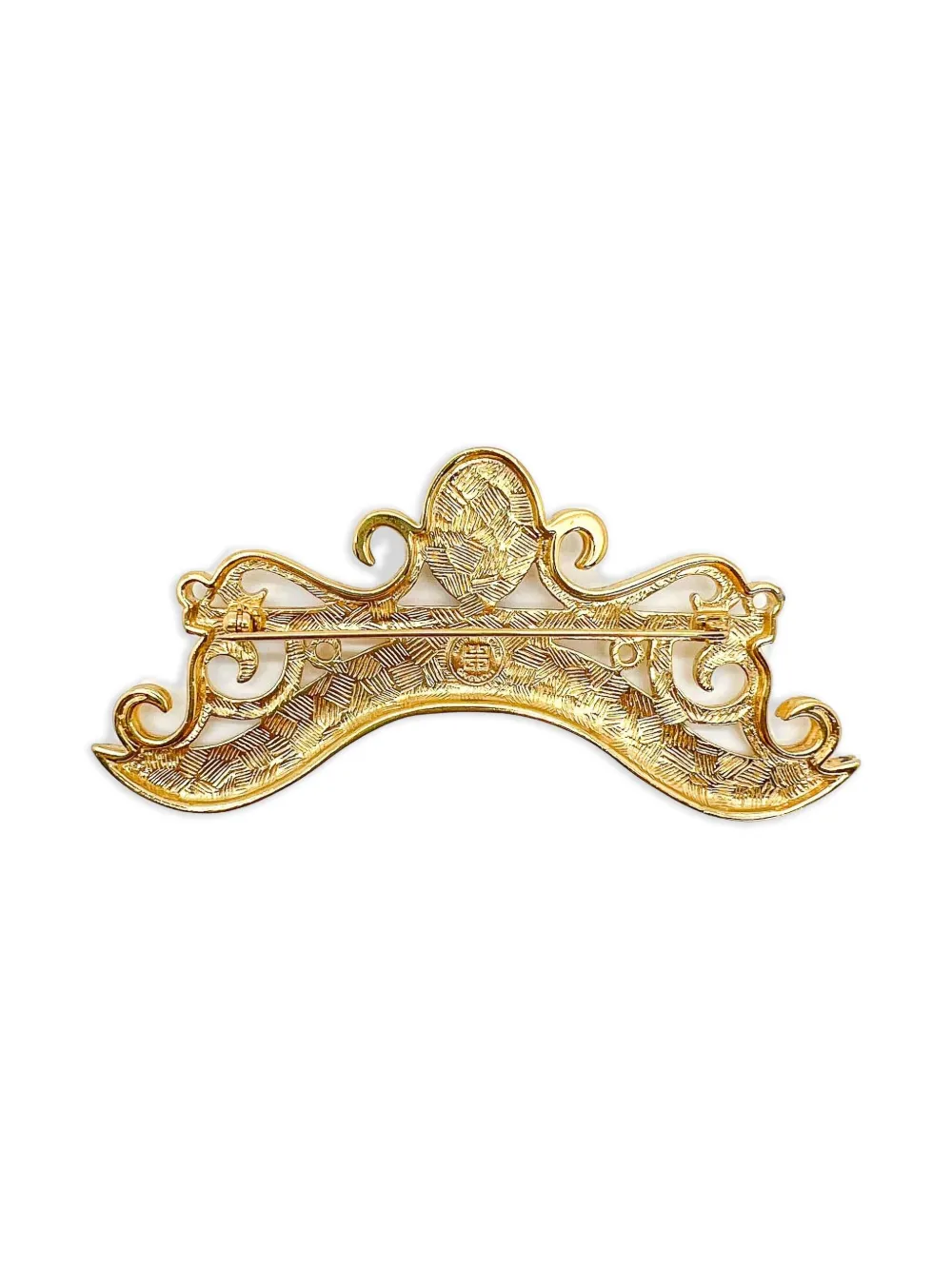 Jennifer Gibson Jewellery 1980s Givenchy cabochon embellished logo brooch | Image 2