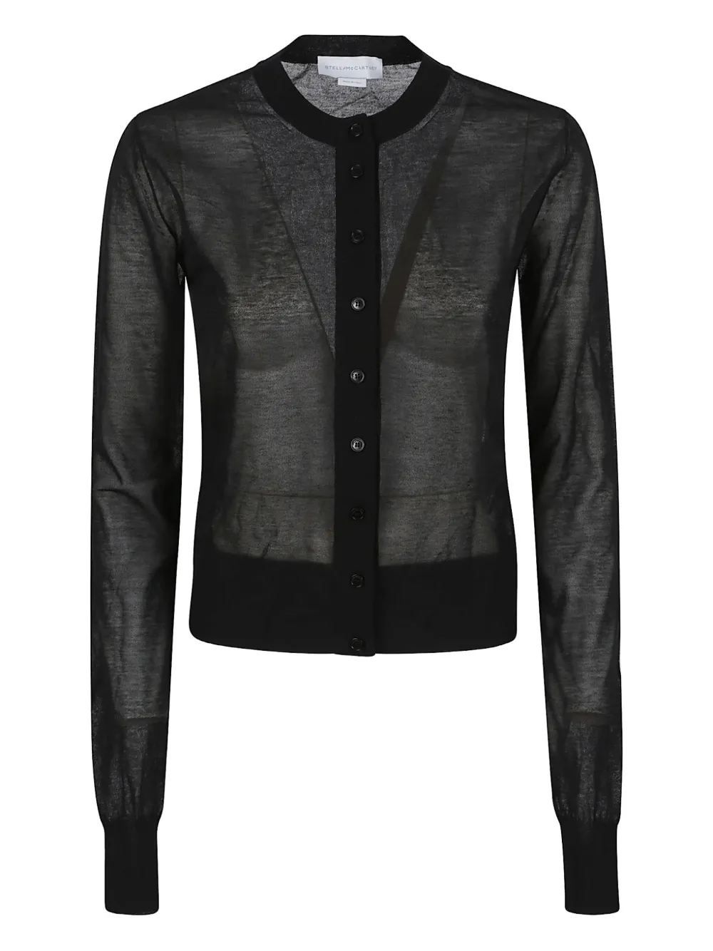 Stella McCartney front-button cotton cardigan | Black | Image 1