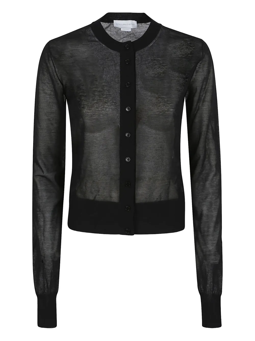Stella McCartney Katoenen vest met knoop aan de voorkant Zwart