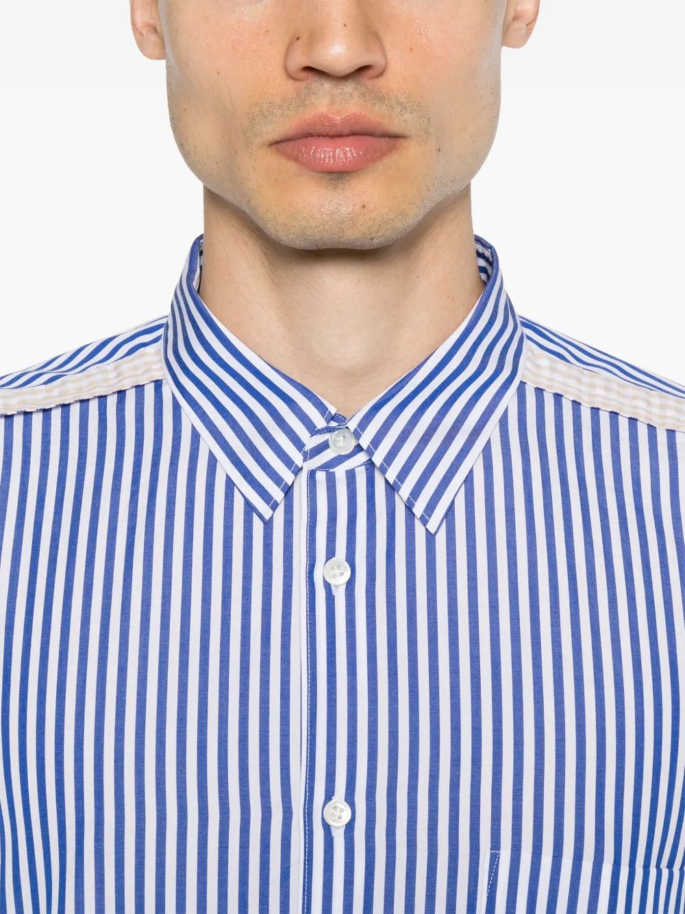 Comme Des Garçons Shirt Gestreept overhemd Blauw