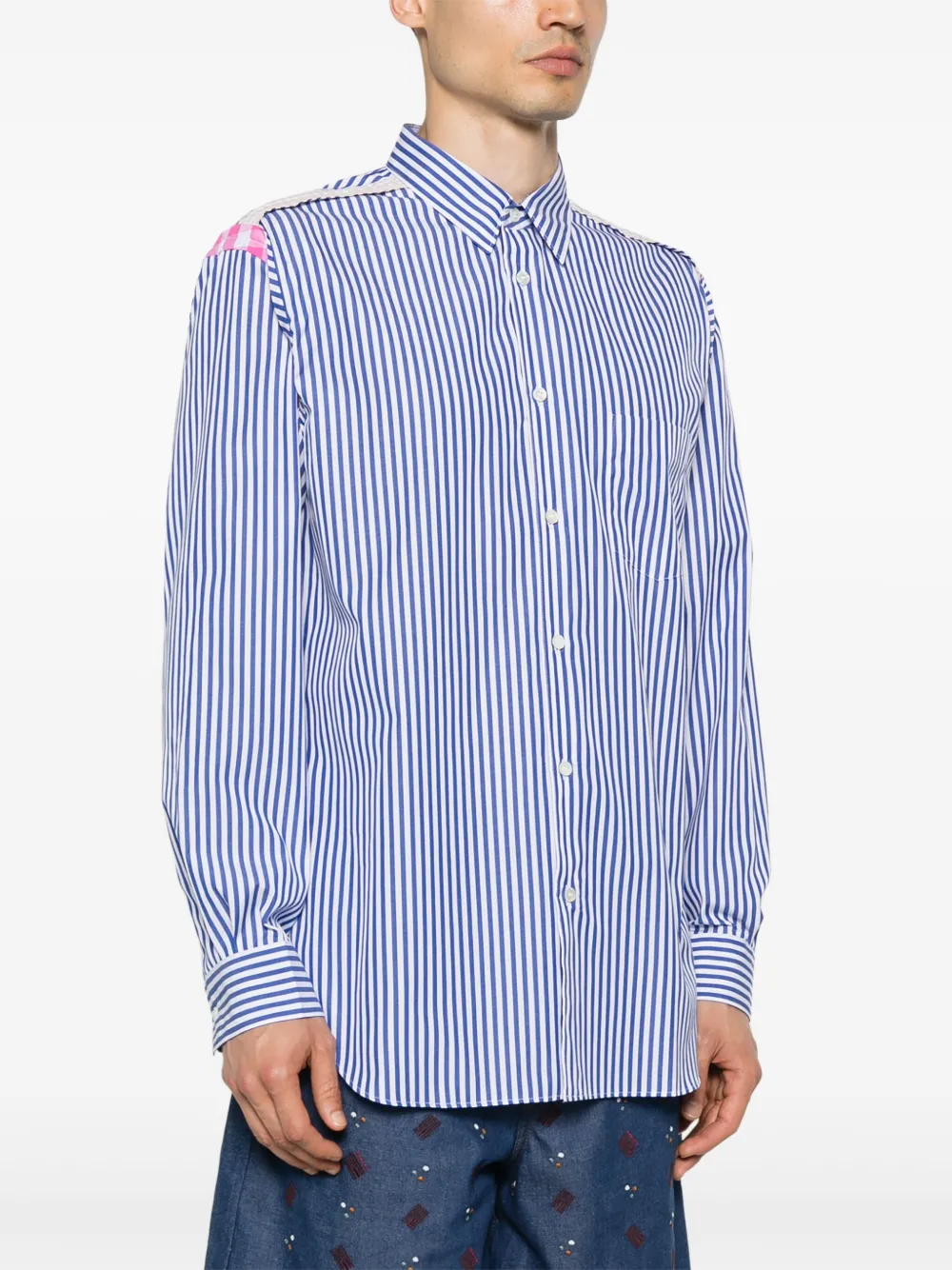 Comme Des Garçons Shirt Gestreept overhemd Blauw