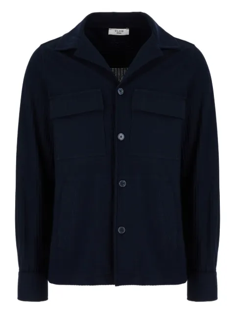 CLAQ revere-collar cotton overshirt