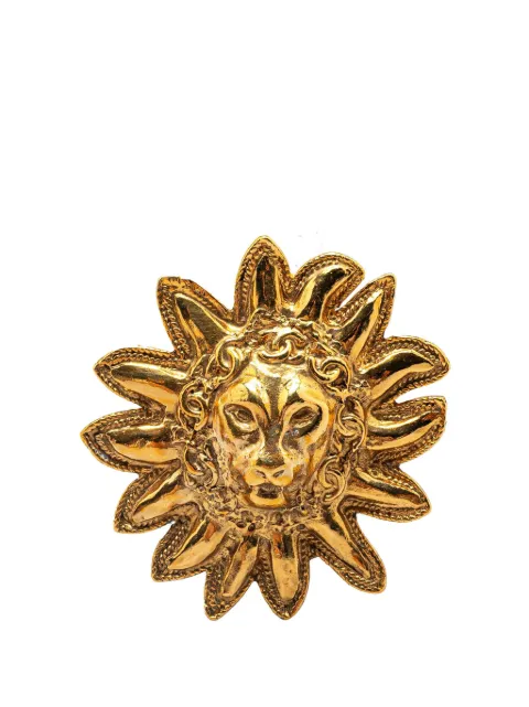 CHANEL Pre-Owned 20th Century Gold Plated Lion Pin Brooch costume brooch