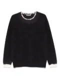 Kangra contrasting-trim sweater - Grey
