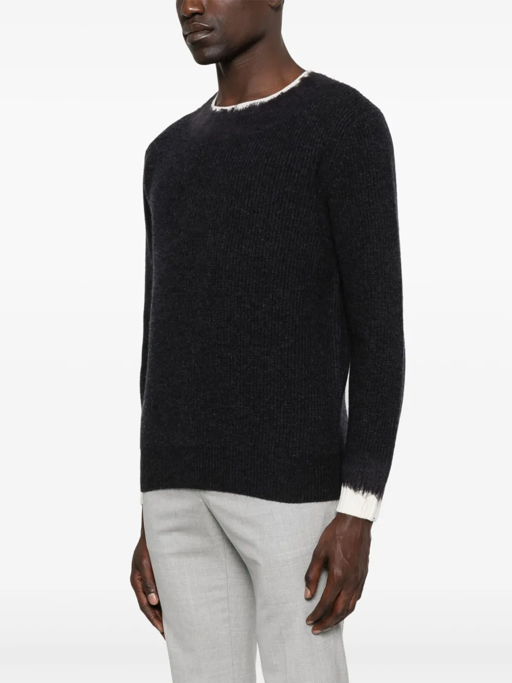 Kangra Cashmere Contrasting-trim Sweater
