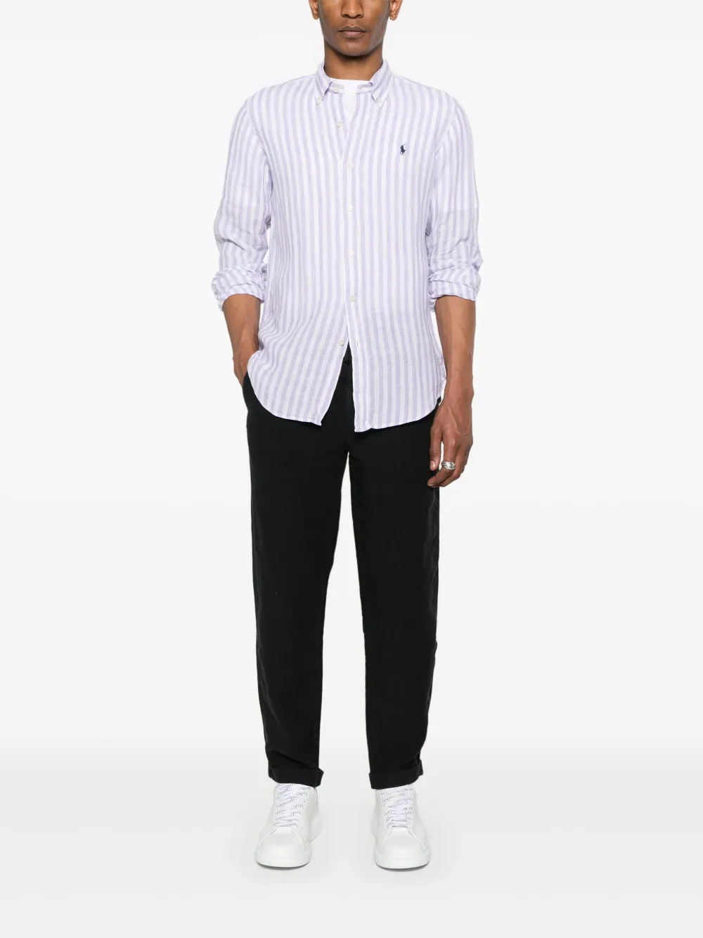 Polo Ralph Lauren Linnen broek - Zwart