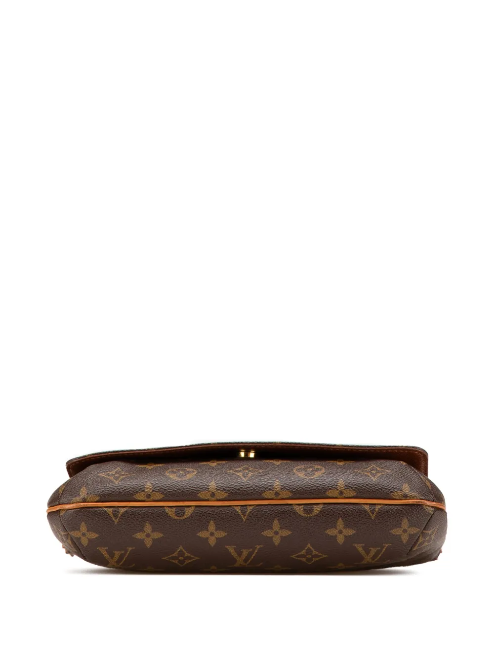 Pre-owned Louis Vuitton 2000 Monogram Musette Tango Short Strap Shoulder Bag In Brown