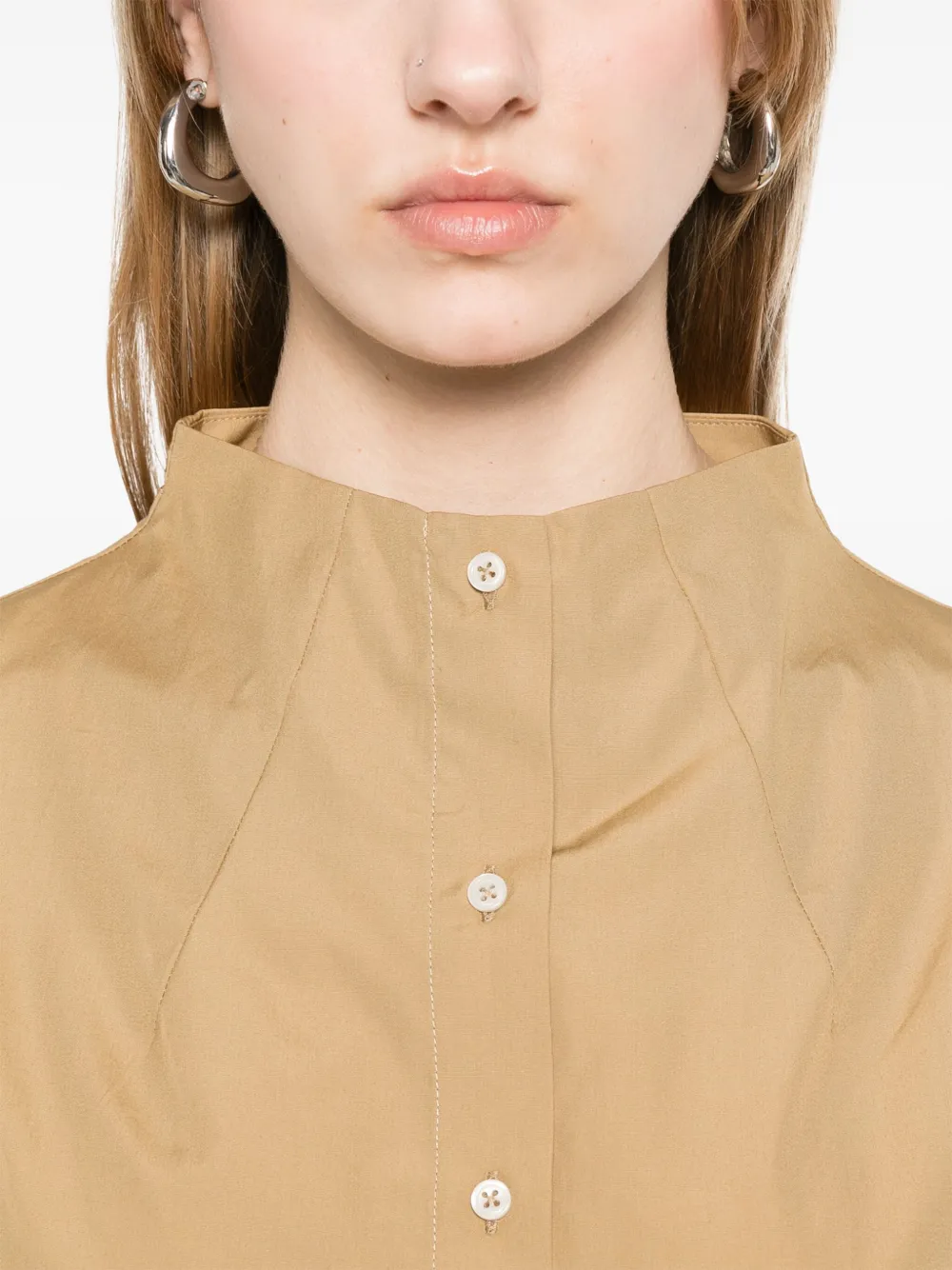 LouLou de Saison Maui midi-jurk Beige
